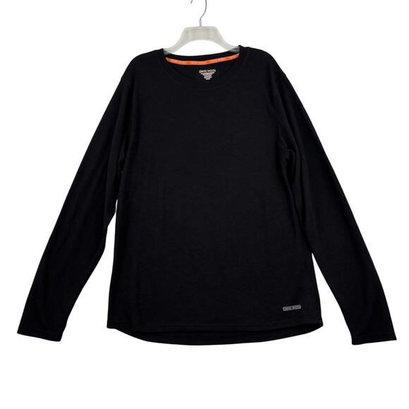 Omni-Wool Base Layer Shirt Men Size XXL Black Long Sleeve Crew Neck Stretch Knit - Picture 1 of 9